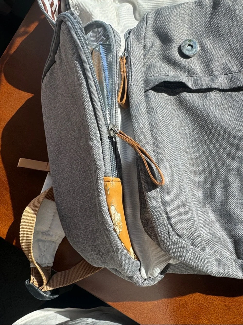 Parker Baby diaper backpack with insulated pockets and stroller straps birch bag